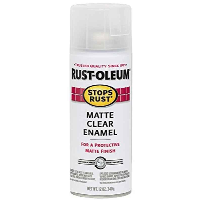 Rust-Oleum Stops Rust Clear 285093 Matte Clear Enamel Spray Paint
