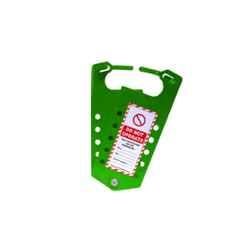 Lukko Safety 12 Holes Aluminium Powder Coated Green TAGO Labelled Safety Lockout Hasp, Jaw Size: 27-35 mm, LS-H52
