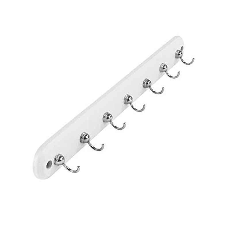 Spectrum Diversified 7 Key Alloy Steel White Hook Rack, 53703