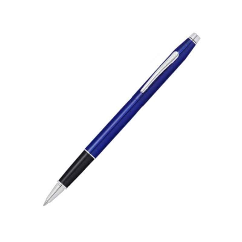 Cross Classic Century Blue Ink Translucent Lacquer Finish Roller Ball Pen with 1 Pc Black Gel Ink Refill Set, AT0085-112