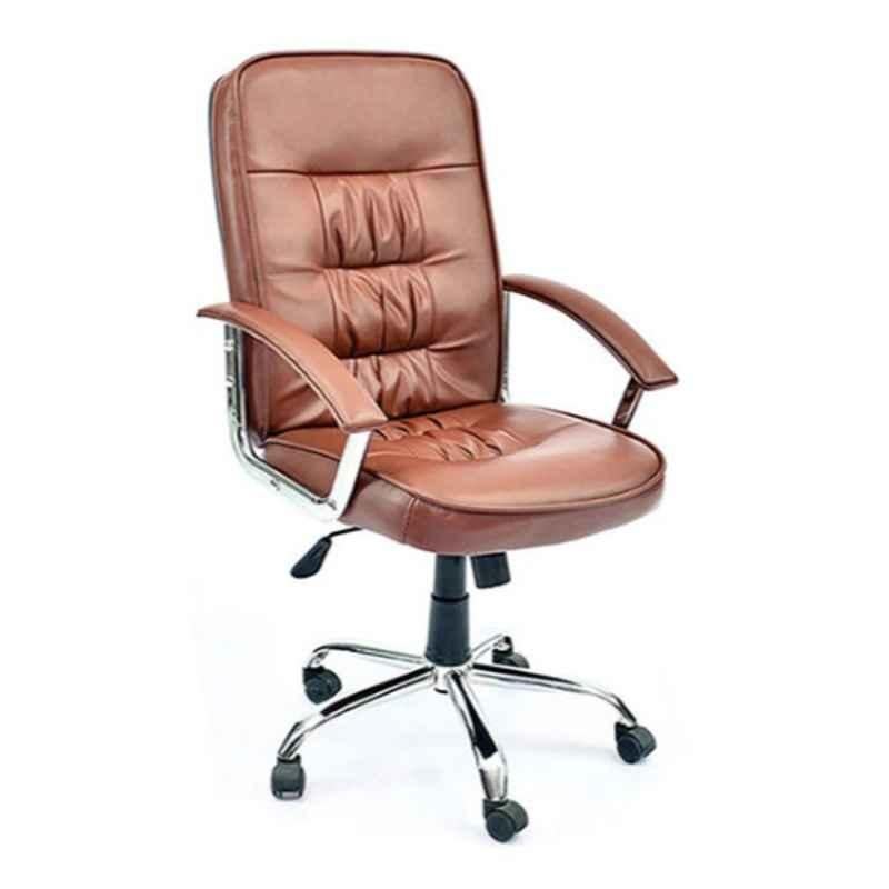 Karnak 12 kg 50x99x50cm PU Leather & Foam Brown High Back Executive Office Chair, KOC854A48