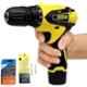 Cheston 12V 10mm Yellow & Blue Cordless Drill Machine Set, CH-812-3.13HSS.5WALL 2B