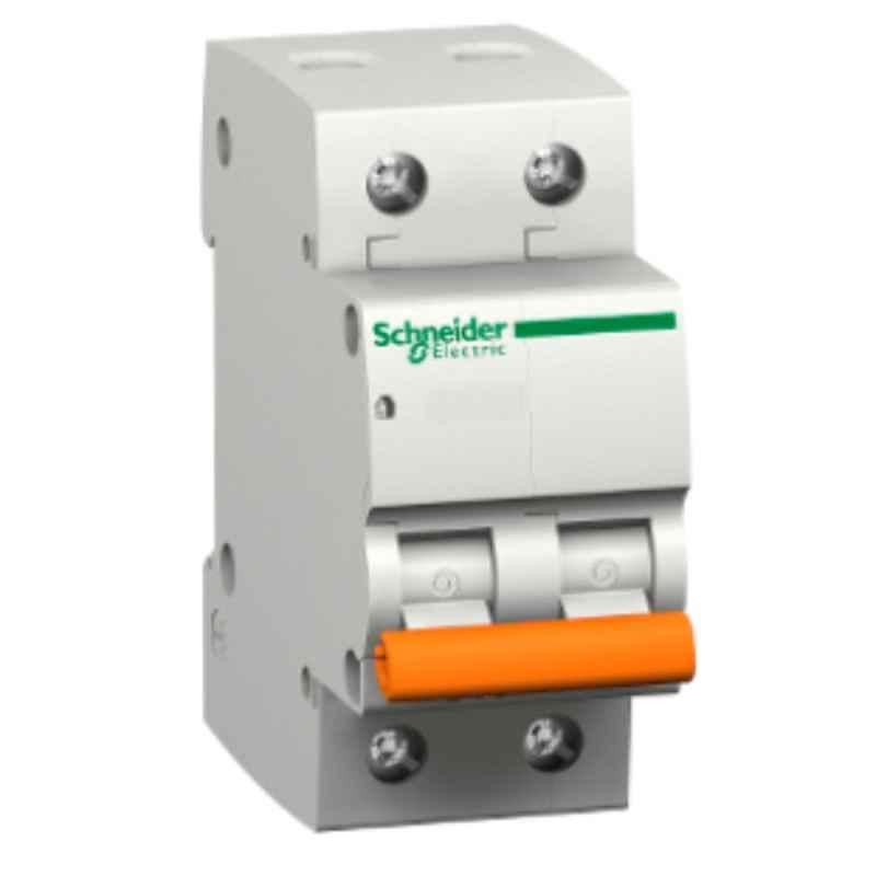 Schneider 17063 Domae 32A C Curve 2 Pole White Miniature Circuit Breaker