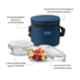 Milton Treo Health First 380ml 2 Pcs Glass Round Container Blue Tiffin Box Set