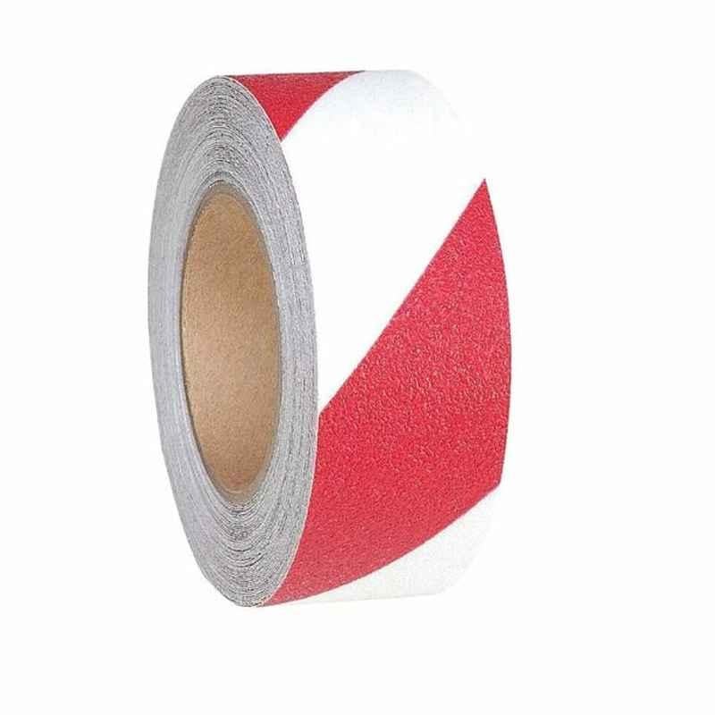 Anti-Slip Tape, Red/White, 24 mmx10 m