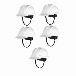Asian Loto Ratchet White Safety Helmets, ALC-SHR-W (Pack of 5)