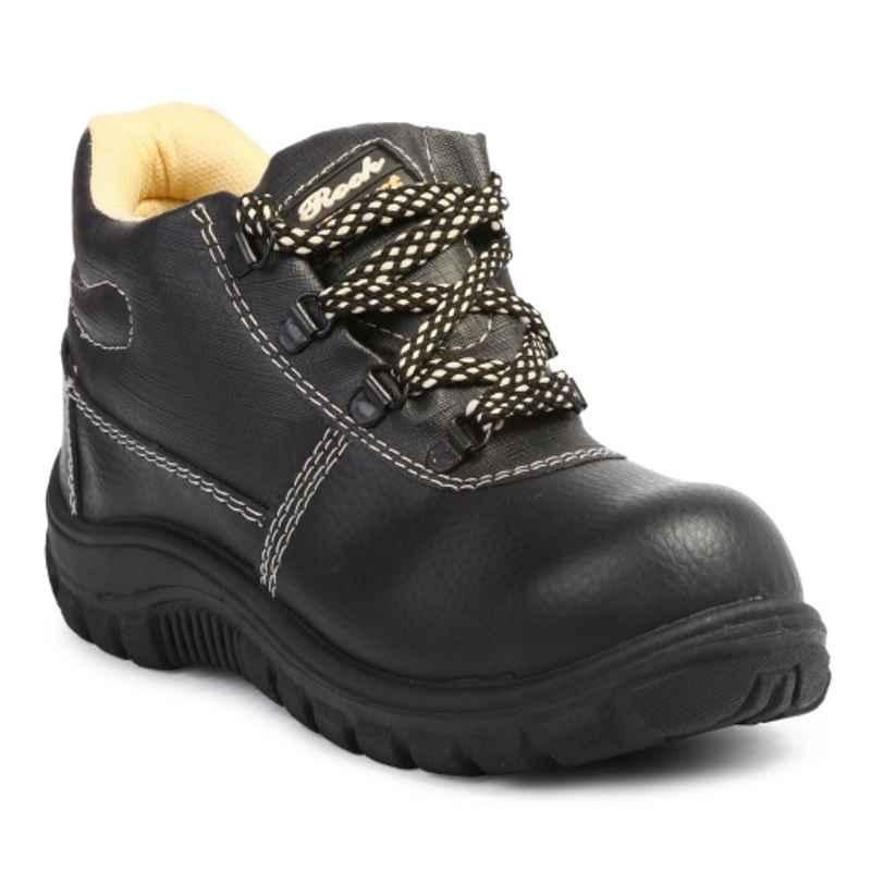 Safari Pro Rocksport Steel Toe Black Work Safety Shoes, Size: 10