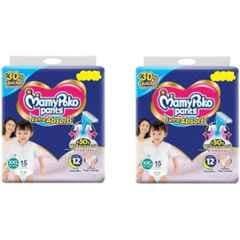 Mamy Poko 15 Pcs Extra Absorb Diapers Pant Packet, Size: Double Extra Large (Pack of 2)