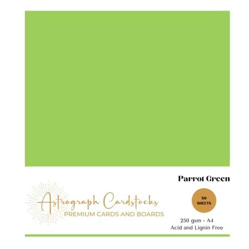 BPA A4 Paper Lime 250 GSM Cardstock (Pack of 50)