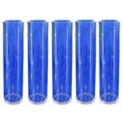 Lab Junction 5 Pcs 3.5ml Glass Colorimeter Test Tubes Set with Flat Bottom