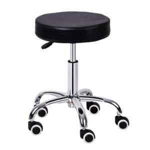 Da Urban Ventura Black Fabric & Foam Bar Stool with Wheels without Back