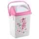 Joyo Super Deluxe 6 Pcs Plastic Pink Square Bucket, Dustbin, Bath Tub, Super Bath Small Patla, Mug & Soap Case Set with Free Lasaani Water Bottle