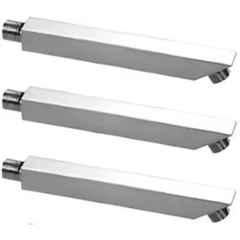 Fastgear 12 inch Stainless Steel Chrome Finish Silver Wall Mounted Overhead Shower Arm, FG3260 (Pack of 3)