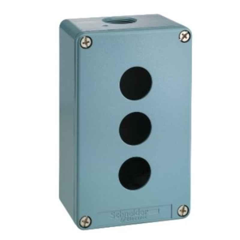 Schneider 80x130x51.5mm Zinc Alloy Blue Empty Control Station, XAPM2203