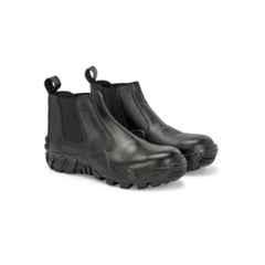 Eego Italy Solid Genuine leather Anti Skid Steel Toe Safety Chelsea Boot with 3m Reflector for Women, Size: 13