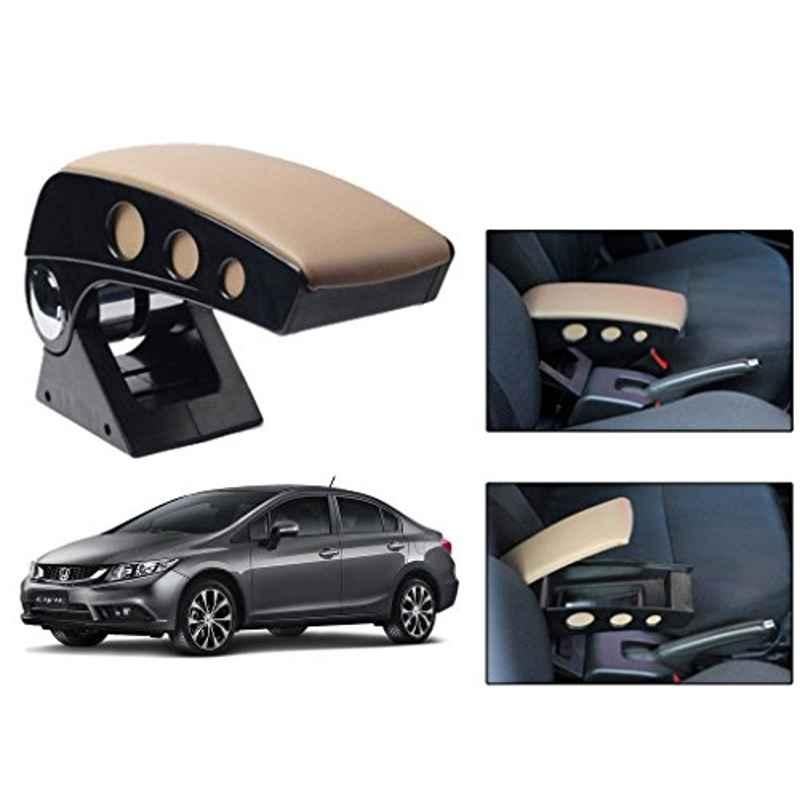 Kozdiko Beige Chrome Finish Car Armrest for Mahindra Verito