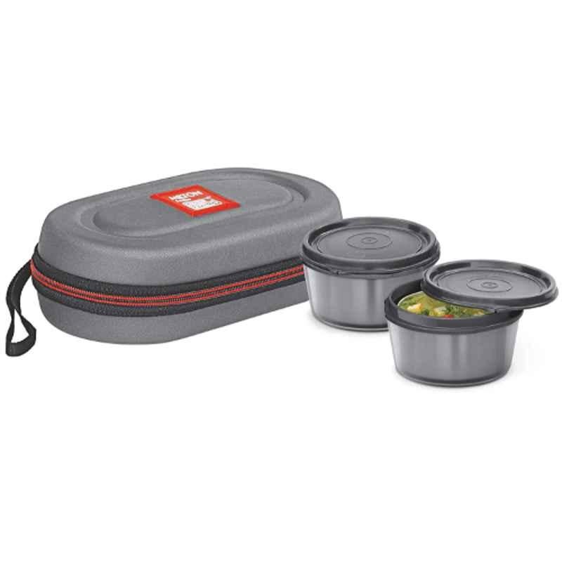 Milton Nutri 320ml 2 Pcs Container Stainless Steel Grey Insulated Tiffin Box Set