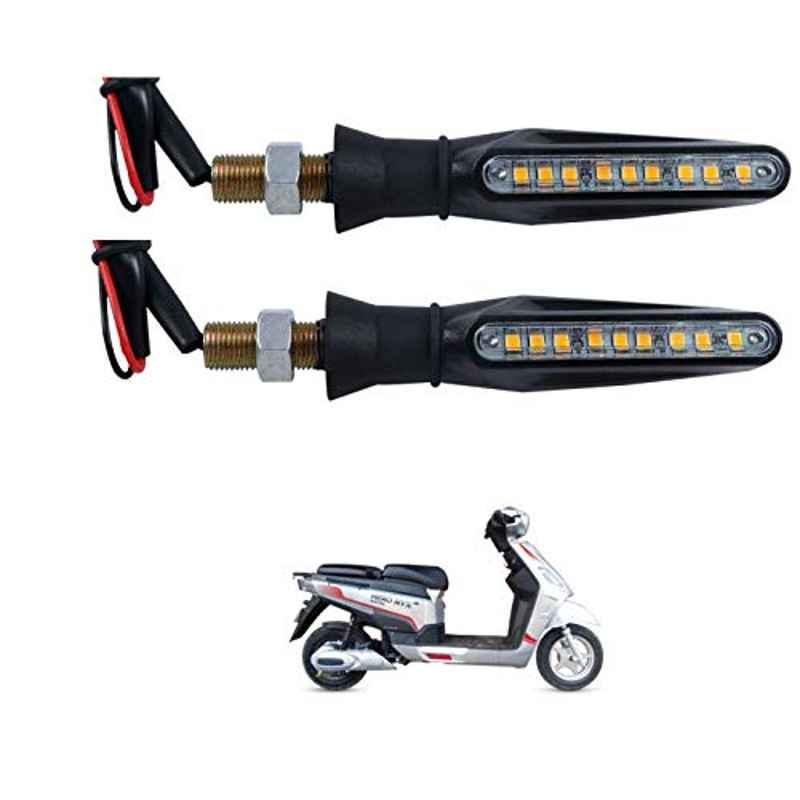Kozdiko 4 Pcs Plastic Front & Rear Side Sleek Yellow Bike Indicator Set for Hero NYX 12