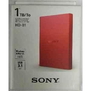 Sony 1TB External Hard Drives HD B1 Red 3 Years Warranty Hard Disks