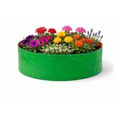 India Green Innovative 12x6 inch 220GSM HDPE Green Round UV Treated Grow Bag for Nursery & Seed Germination (Pack of 10)