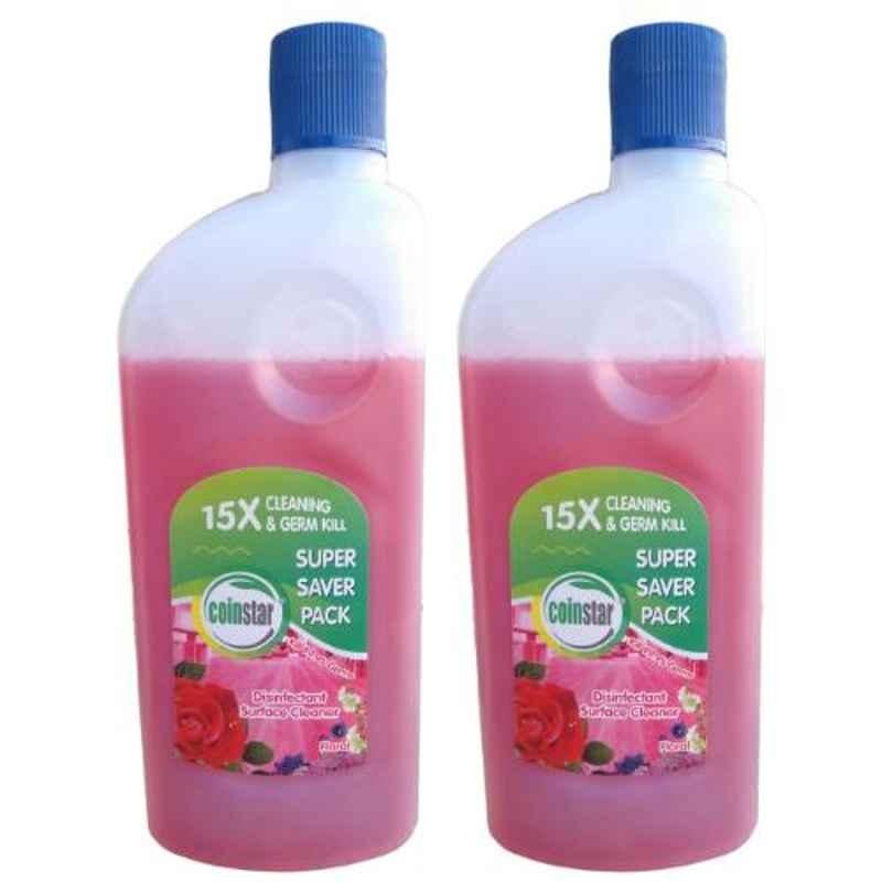 Coinstar 500ml Pink Floral Fragrance Disinfectant Surface Cleaner (Pack of 2)