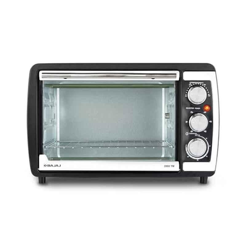 Bajaj 2000TM 20 Litre 1400W Black Oven Toaster Griller with 2 Years Warranty, 420110