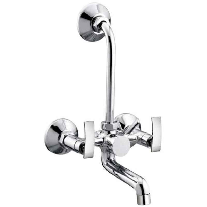 Drizzle Soft 2 in 1 Brass Chrome Finish Silver Wall Mixer, AWMIXSOFT