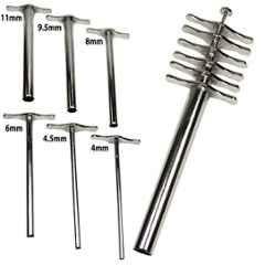 New Verma 6 Pcs Brass Chrome Finish Cork Borer Set