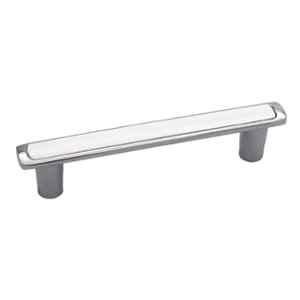 RAB 96mm Zinc White Chrome Finish Drawer Pull Handle, SP-036 (Pack of 3)