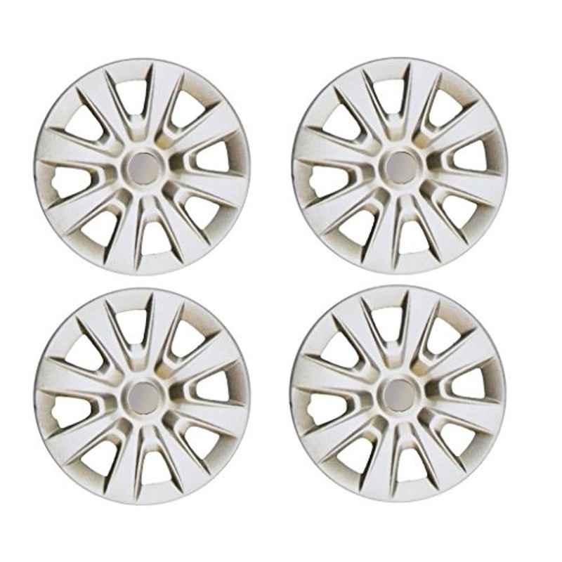 Auto Pearl 4 Pcs 14 inch ABS Silver Car Wheel Cover Set for Ford Fiesta