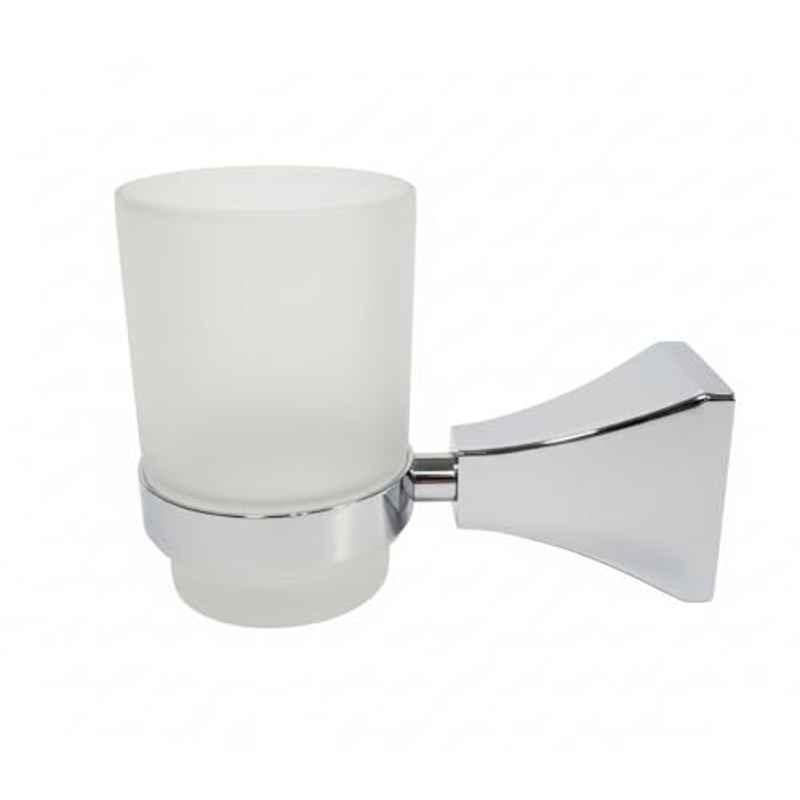 Plantex Tumbler Holder for Bathroom/Pure Brass Toothbrush Holder/Toothpaste/Razor Holder/Bathroom Accessories APS-DL-02, Chrome