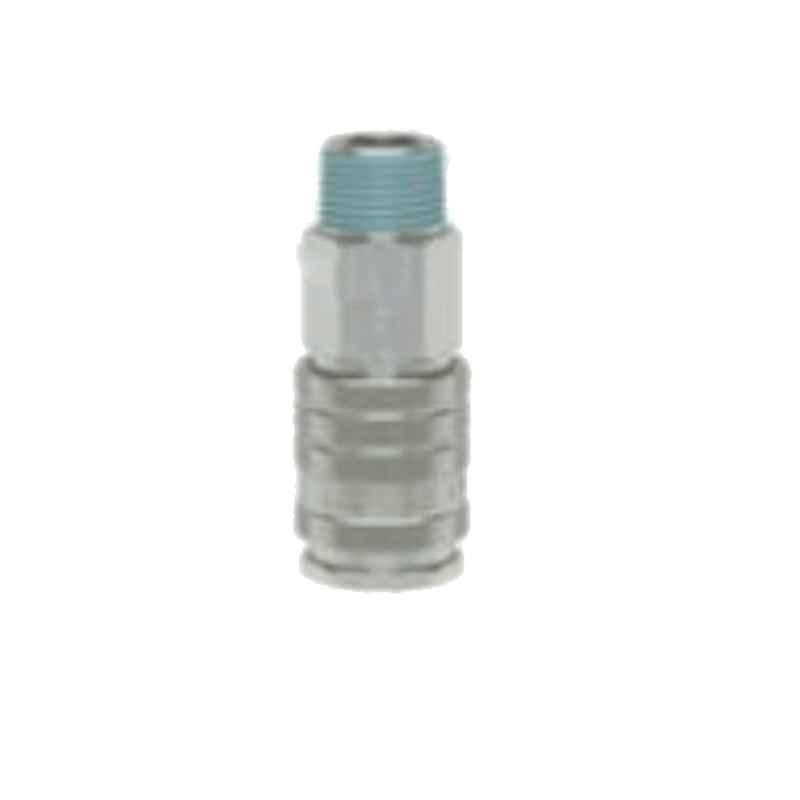 Ludecke ESI14AO R1/4 Straight Through Industrial Quick Tapered Male Thread ( Connect Coupling