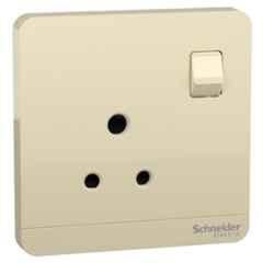Schneider Electric AvatarOn 6A 3 Pin Polycarbonate Wine Gold Switched socket with Shutter & Screw Terminal, E8315_6_NS_WG