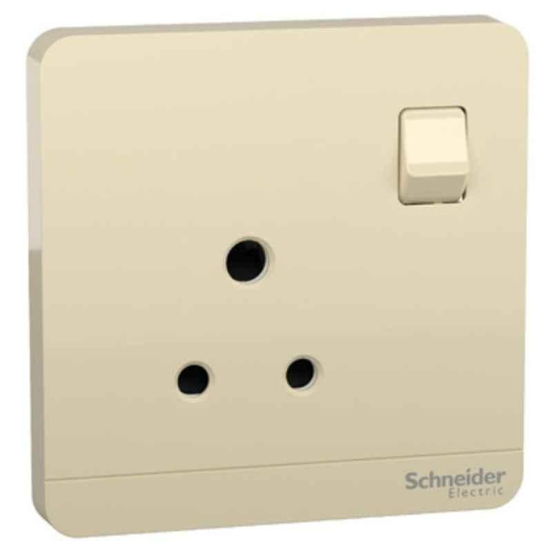 Schneider Electric AvatarOn 6A 3 Pin Polycarbonate Wine Gold Switched socket with Shutter & Screw Terminal, E8315_6_NS_WG