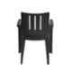 Supreme Kent Plastic Heavy Duty Black Chair with Arm (Pack of 4)