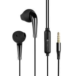 Zebronics Zeb-Calyx Black Wired Earphone with Mic (Pack of 10)