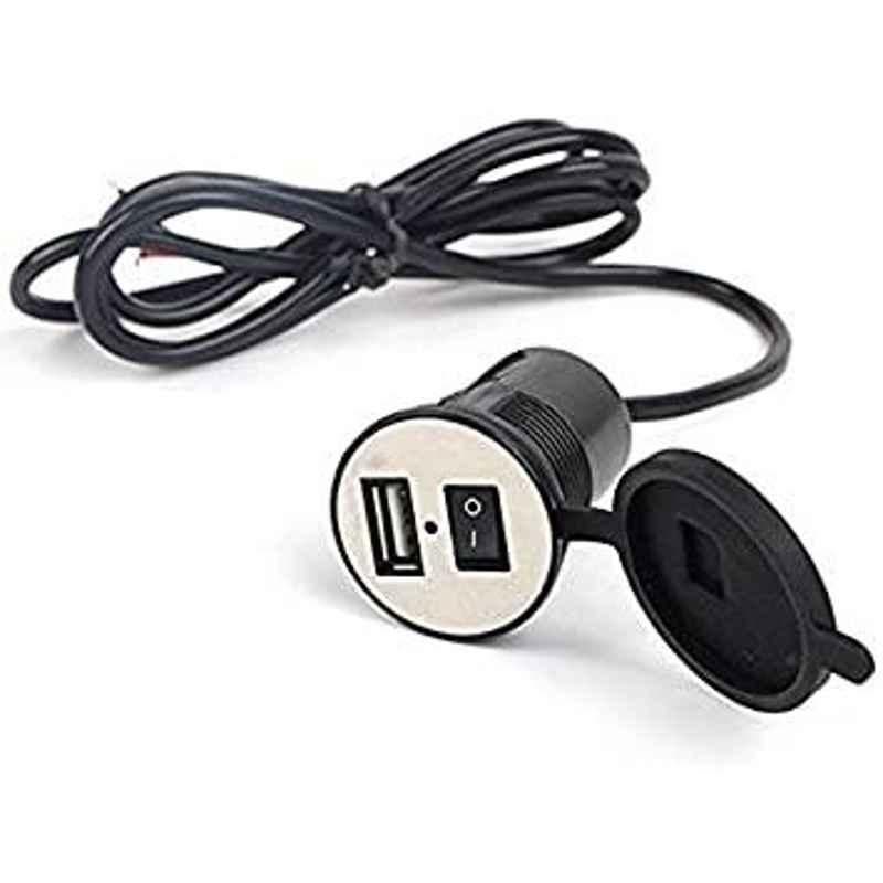 AOW Motorcycle Bike Mobile Phone USB Charger Power Adapter 12v (Waterproof) for Honda CB Shine