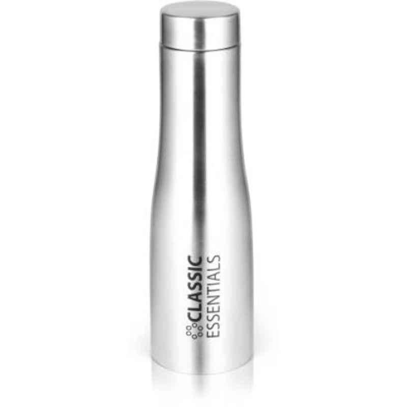 Classic Essentials 1000ml Silver Stainless Steel Inox Bolt Water Bottle