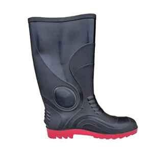 Ladwa PVC Steel Toe Black Men's Safety Gum Boot, Size: 8