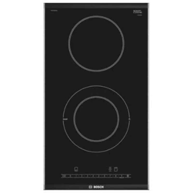 Bosch 3500W 2 Burner Black Electric Hob, PKF375FP1M