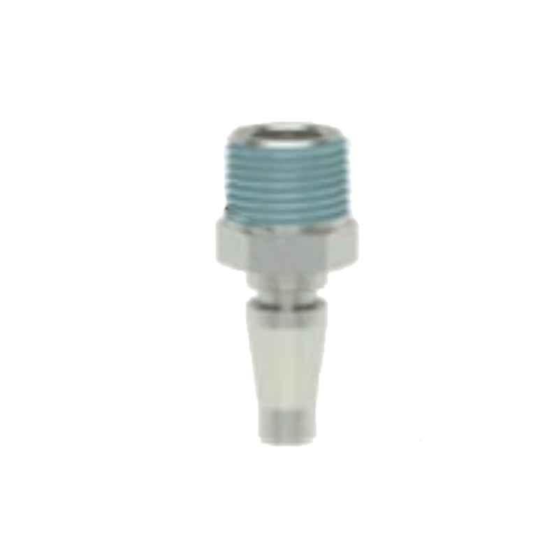 Ludecke ESBI18NAS R1/8 Single Shut Off Quick Plug with Tapered Male Thread Connect Coupling