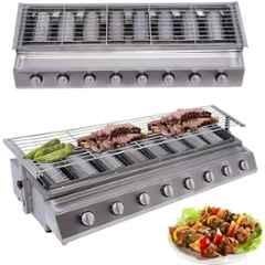 Khushi Udyog 6 Burner Stainless Steel Silver BBQ Grill