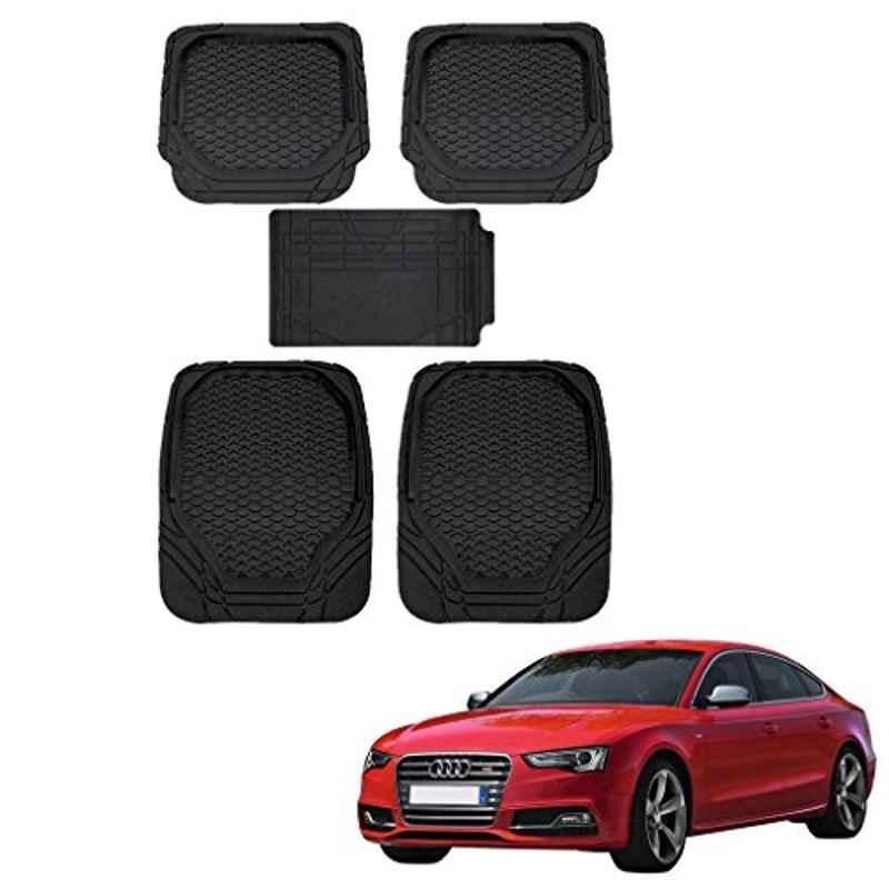 Kozdiko 8855TW 5 Pcs Rubber Black Rubber Car Mat Set for Audi S5