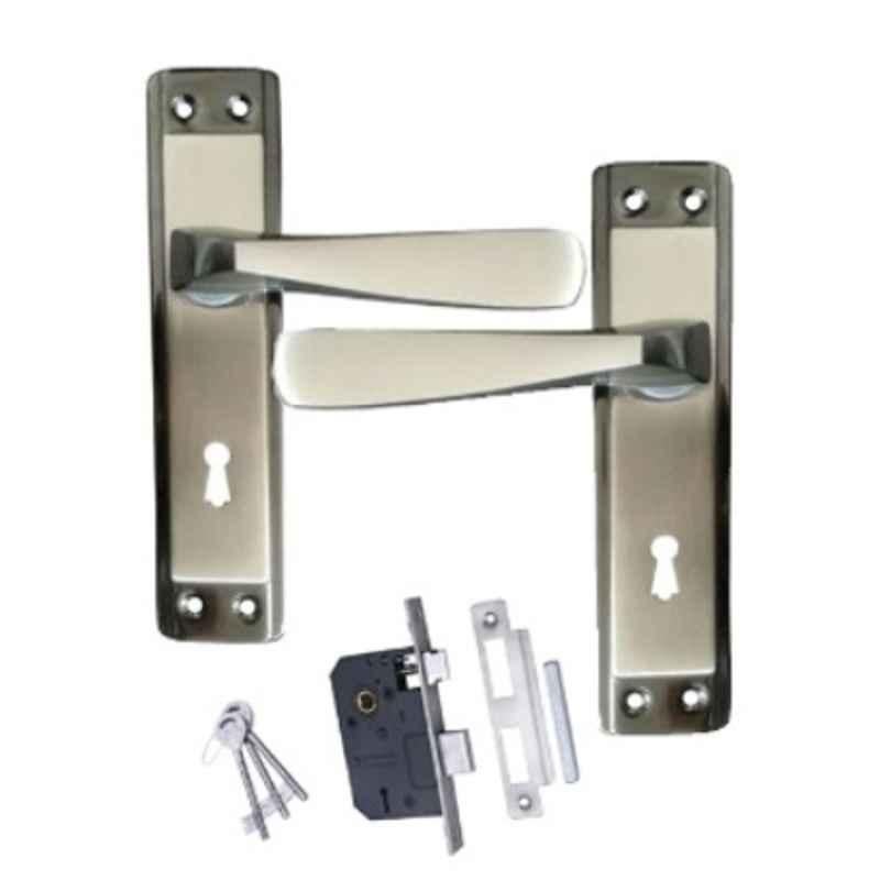 New Sparkle 7 inches Mortice Door Handle Lock Set 007 KY Black Silver  Finish with 65mm Double Turn Door Lock 6 Lever with 3 Keys, Mortise Lock,  Door Lock(MH-007-KY-BS) : : Home