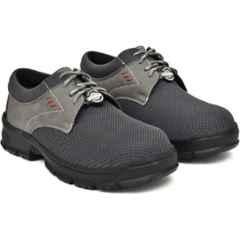 Ozarro Leather & Mesh Steel Toe Grey Safety Shoes, S4464, Size: 6