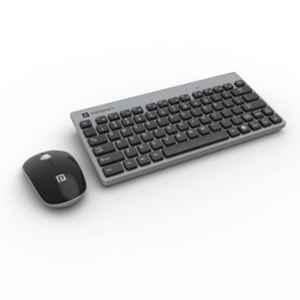 Portronics Key2 Combo 2.4GHz Grey Multimedia Wireless Keyboard & Mouse Combo, POR 374