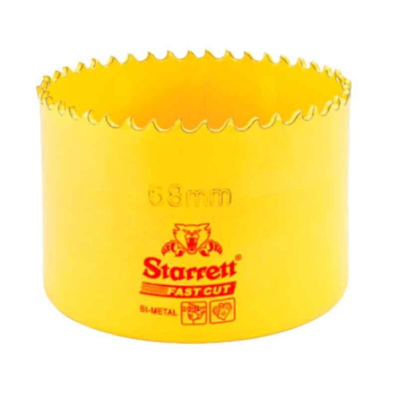 Starrett Fast Cut 68mm Yellow Bi Metal Hole Saw, FCH068M-G