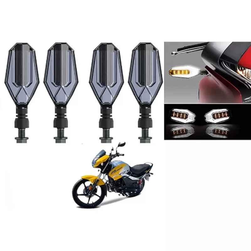 Cartronics U Shape White&Yellow Front & Rear Side LED Indicator for Yamaha YZF R3(Pack of 4 Pcs)