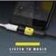 Bingo 2 in 1 Yellow & Black Mini Portable Lightning Splitter Audio & Charger Adapter