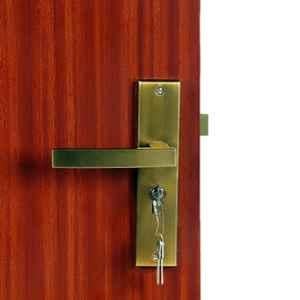 Homexpert MG308 8 inch 60mm Stainless Steel Antique Brass Finish Cylindrical Plate Both Side Key Mortise Door Lock Set